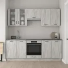 Кухня Ніко 220 см IDEA Бетон (зі стільницею 28 мм мат)