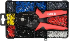 Кліщі для затискання наконечників провідників YATO 175 мм з наконечниками 0.25-10 мм² 1200 шт (YT-23052)