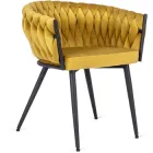 Стілець для кухні та вітальні Mebel Elit EMPOLI Гірчичний Велюр (ME.EMPOLI/CU/V/K)