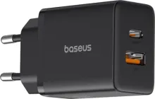 Мережевий зарядний пристрій Baseus Cube Fast Charger Type-C+USB 30W Cluster Black EU (P10111404113-00)