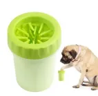 Лапомийка Lapomover Soft Gentle bol маленька з силіконовими ворсинками для очищення лап салатова