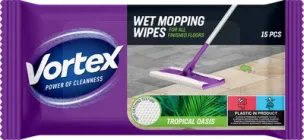 Господарчі вологі серветки Vortex Tropical для підлоги 15 шт (42400750)