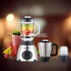 Блендер стаціонарний 3в1 з подрібнювачем для м’яса, кавомолкою та скляною чашею 1.5 л Zepline 2000Вт, електричний багатофункціональний блендер-подрібнювач з 5 швидкостями для смузі, фаршу, горіхів, кави та пюре ZP-081