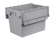 Ящик пластиковий (600х400х435) суцільний, сірий
