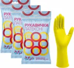 Упаковка рукавичок латексних господарських Добра Господарка делікатні розмір XL 3 пари (4820086521994)