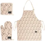 Набір для кухні Sonex Flora Прихватка 20х20 см + Рукавичка 30х18 см + Фартух 64x82 см (SO102480) 