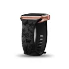 Силіконовий ремінець для Apple Watch всіх серій розміром 42/44/45/49 мм чорний