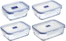 Набір харчових контейнерів Luminarc Pure Box Active 380 мл + 820 мл + 1220 мл + 1970 мл (SET_P3546/P3547/P3548/P3549)