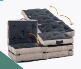 Матрац трансформер 3в1 200*80*15 оксфорд чорно молочний