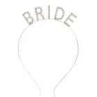 Обруч на дівич-вечір для нареченої Bride зі стразами Honey Fashion Accessories One Size сріблястий (12-220)