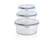 Комплект ємностей Ucsan вакуумних круглих CLICK WITH LOCK 3 шт (0,45 лх0,95лх1,9 л)