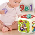 Бізікуб інтерактивна розвиваюча іграшка Монтессорі, дитячий сортер-головоломка для розвитку дитини (дітей)