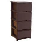 Комод на 4 ящики Алеана РОТАНГ, темно-коричневий (123094)