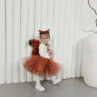 Дитячий костюм by_tanyaklymenko «Маленька Білочка» для дівчинки 86-104 помаранчево, коричневий