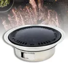 Піч барбекю 35 см вугільний гриль мангал з нержавіючої сталі з антипригарним покриттям