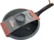 Сковорода Krauff Smart Fry алюмінієва з антипригарним покриттям зі скляною кришкою 26 см (25-45-179)