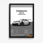 Постер в рамці line porsche 911 А4