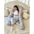 Подушка для вагітних U-подібної форми бавовна 120 см зірки + напірник у подарунок