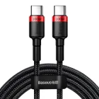 Кабель Baseus Cafule PD2.0 100W flash charging Type-C to Type-C cable 20V 5A 2m Black-Red (CATKLF-AL91)