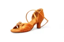 Туфлі для танців латина босоніжки Danceex Stefania 5,5 коричневі коричневі розмір 39 (00418-39)