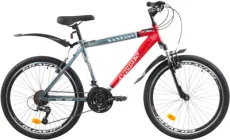 Велосипед Ardis Santana MTB ST 24" 16" Червоно-сірий з крилами в комплекті (0712-160-1)