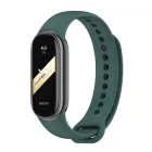 Силіконовий ремінець Original Design MiJobs для фітнес браслета Xiaomi Mi Band 8/9/10 Темно-зелений (22) з металевим кріпленням (mrk3949)