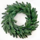 Вінок новорічний різдвяний Classic з литої хвої зелений, Ø 50 см