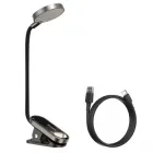 Портативна LED лампа на кліпсі Baseus Mini Clip Lamp DGRAD-0G USB бездротова настільна світлодіодна міні-лампа з вбудованим акумулятором нічник для читання та навчання