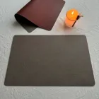 Подтарельник екошкіра 45х30 см двосторонній кавовий прямокутний