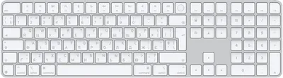 Клавіатура бездротова Apple Magic Keyboard with Touch ID UA Bluetooth/USB White (MXK73UA/A)