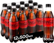 Упаковка безалкогольного напою Coca-Cola ZERO 0.5 л х 12 пляшок (5449000957771)