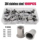 Заклепки Різьбові M3;M4;M5;M6;M8 з Нержавіючої Сталі Набір 100 шт SPEC (SP-364100)