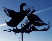 Флюгер маленький на дах Качина сім'я, вітряк на альтанку, криницю, паркан