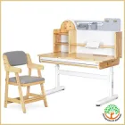 Комплект стіл Mealux Timberdesk L + крісло Mealux Carlo (арт. BD-690 Wood L + KD-050 G)