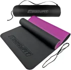 Килимок для йоги та фітнесу EasyFit EF-1924s-BV TPE+TC ECO-Friendly двошаровий каремат у чохлі 6 мм Чорний з фіолетовим (56002550)