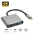 Хаб конвертер Type-C - HDMI Type-C USB 4K SmartGo