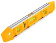 Мінірівень Tolsen 230 мм 3 капсули, магнітна стрічка (6933528735823)