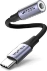 Перехідник USB Type-C для 3.5 mm Ugreen AV161 с DAC chip аудіоадаптер для навушників Space Grey (80154)