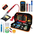 Інструменти для паяння 20 в 1 паяльник JCD908S з терморегулятором 80W, набір 20 в 1 і мультиметром і детектором напруги. Паяльник 80 Вт до 500 C°