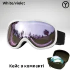 Окуляри гірськолижні Sposune білі, chameleon purple лінза, antifog, HX-043-WP