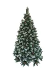 Ялинка штучна Елітна 1.8 м складана з шишками Темно-зелена з білими кінчиками (128-41-Шишка-180)