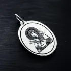 Срібний підвіс ладанка 26х20мм Семистрільна Божа Матер Овальний Cрібло 925 проби (40401) + Індивідуальне гравіювання