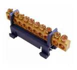 Шина нульова з ізолятором 10 отворів BC-510 6х9 на ДИН-рейку АСКО-УКРЕМ