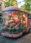 Фото листівка Cardsforsoul Квітковий автобус 10,5 Х 14,8 см