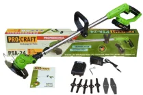 Акумуляторний триммер коса Procraft PTA24 + 2 АКБ та ЗУ