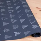 Папір новорічний "ялинки на чорному" 10м