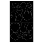 Самоклеюча наклейка термоетикетка латка для ремонту одягу та аксесуарів 16шт Чорний