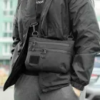 Сумка через плече BLOK Slim барсетка чорна тканинна