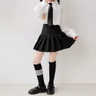 Спідниця дитяча плісована із шортиками чорна 134-152 (L)