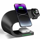 Бездротовий зарядний пристрій Ailink Dock Station C-line 4 в 1 Чорний (AI-DS-C-line-3in1bk)